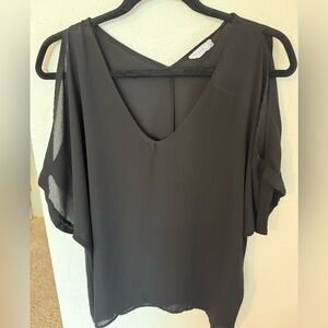 Black cold shoulder Blouse